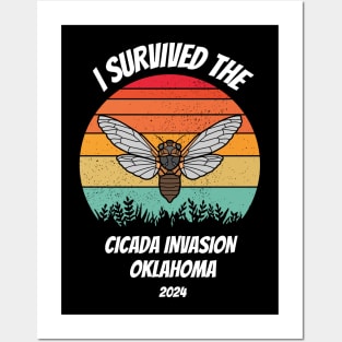 I survived the cicada invasion Oklahoma 2024 Posters and Art